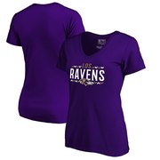 Add Baltimore Ravens NFL Pro Line by Fanatics Branded Women's Arriba V-Neck T-Shirt - Purple To Your NFL Collection