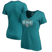 Add Miami Dolphins NFL Pro Line by Fanatics Branded Women's Arriba V-Neck T-Shirt - Aqua To Your NFL Collection