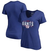 Add New York Giants NFL Pro Line by Fanatics Branded Women's Arriba V-Neck T-Shirt - Royal To Your NFL Collection