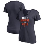 Add Chicago Bears NFL Pro Line by Fanatics Branded Women's Against The World V-Neck T-Shirt - Navy To Your NFL Collection