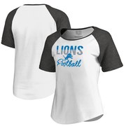 Add Detroit Lions NFL Pro Line by Fanatics Branded Women's Free Line Raglan Tri-Blend T-Shirt - White To Your NFL Collection