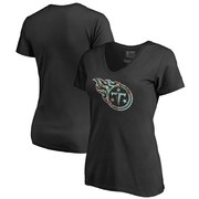 Add Tennessee Titans NFL Pro Line by Fanatics Branded Women's Lovely V-Neck T-Shirt - Black To Your NFL Collection