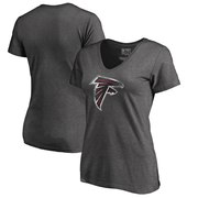 Add Atlanta Falcons NFL Pro Line by Fanatics Branded Women's Plus Sizes Distressed Team Logo Tri-Blend T-Shirt - Charcoal To Your NFL Collection