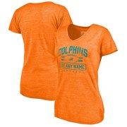 Add Miami Dolphins NFL Pro Line by Fanatics Branded Women's Personalized Flanker Tri-Blend T-Shirt - Orange To Your NFL Collection