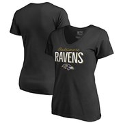 Add Baltimore Ravens NFL Pro Line by Fanatics Branded Women's Plus Sizes Nostalgia T-Shirt - Black To Your NFL Collection