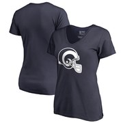 Add Los Angeles Rams NFL Pro Line by Fanatics Branded Women's Rams Helmet V-Neck T-Shirt - Navy To Your NFL Collection