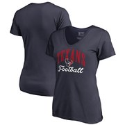 Add Houston Texans NFL Pro Line by Fanatics Branded Women's Victory Script V-Neck T-Shirt -Navy To Your NFL Collection