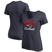 Add New England Patriots NFL Pro Line by Fanatics Branded Women's Victory Script V-Neck T-Shirt -Navy To Your NFL Collection