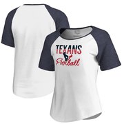 Add Houston Texans NFL Pro Line by Fanatics Branded Women's Free Line Raglan Tri-Blend T-Shirt - White To Your NFL Collection