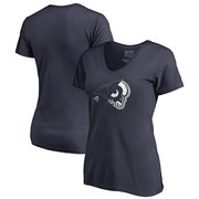 Add Los Angeles Rams NFL Pro Line by Fanatics Branded Women's X-Ray Slim Fit V-Neck T-Shirt - Navy To Your NFL Collection