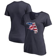 Add Miami Dolphins NFL Pro Line by Fanatics Branded Women's Banner State V-Neck T-Shirt – Navy To Your NFL Collection