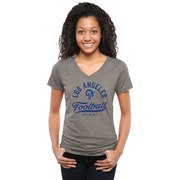 Add Los Angeles Rams Women's Los Angeles Classic Tri-Blend V-Neck T-Shirt - Ash To Your NFL Collection