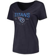 Add Tennessee Titans NFL Pro Line Women's Live For It V-Neck T-Shirt - Navy To Your NFL Collection