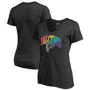 Add Atlanta Falcons NFL Pro Line by Fanatics Branded Women's Pride T-Shirt - Black To Your NFL Collection