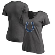 Add Indianapolis Colts NFL Pro Line by Fanatics Branded Women's Plus Sizes Distressed Team Logo Tri-Blend T-Shirt - Charcoal To Your NFL Collection