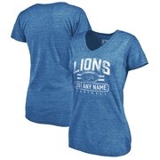 Add Detroit Lions NFL Pro Line by Fanatics Branded Women's Personalized Flanker Tri-Blend T-Shirt - Blue To Your NFL Collection