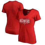 Add Tampa Bay Buccaneers NFL Pro Line by Fanatics Branded Women's Arriba V-Neck T-Shirt - Red To Your NFL Collection