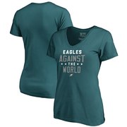 Add Philadelphia Eagles NFL Pro Line by Fanatics Branded Women's Against The World V-Neck T-Shirt - Midnight Green To Your NFL Collection