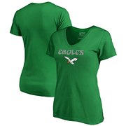 Add Philadelphia Eagles NFL Pro Line by Fanatics Branded Women's Vintage Team Lockup Plus Size V-Neck T-Shirt - Kelly Green To Your NFL Collection