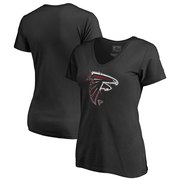 Add Atlanta Falcons NFL Pro Line by Fanatics Branded Women's X-Ray Slim Fit V-Neck T-Shirt - Black To Your NFL Collection