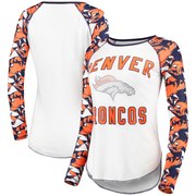 Add Denver Broncos Touch by Alyssa Milano Women's NFLxFIT Quicksnap Draft Pick Long Sleeve T-Shirt – White To Your NFL Collection