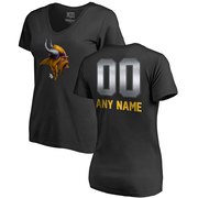 Add Minnesota Vikings NFL Pro Line by Fanatics Branded Women's Personalized Midnight Mascot T-Shirt – Black To Your NFL Collection