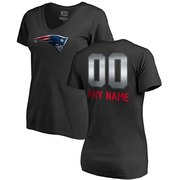 Add New England Patriots NFL Pro Line by Fanatics Branded Women's Personalized Midnight Mascot T-Shirt – Black To Your NFL Collection