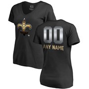 Add New Orleans Saints NFL Pro Line by Fanatics Branded Women's Personalized Midnight Mascot T-Shirt – Black To Your NFL Collection