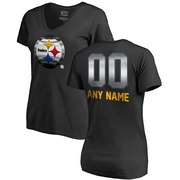 Add Pittsburgh Steelers NFL Pro Line by Fanatics Branded Women's Personalized Midnight Mascot T-Shirt – Black To Your NFL Collection