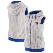 Add New York Giants Antigua Women's Rant Hooded Full-Zip Vest – Silver/Royal To Your NFL Collection