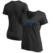 Add Carolina Panthers NFL Pro Line Women's Plus Size Primary Logo V-Neck T-Shirt - Black To Your NFL Collection