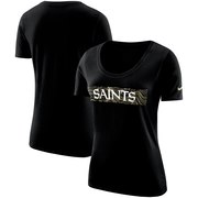 Add New Orleans Saints Nike Women's Sideline Team T-Shirt – Black To Your NFL Collection