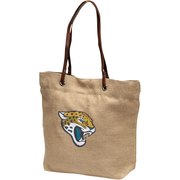 Add Jacksonville Jaguars Little Earth Women's Burlap Market Tote - To Your NFL Collection