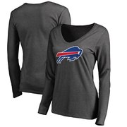 Add Buffalo Bills NFL Pro Line Women's Primary Logo Long Sleeve T-Shirt - Charcoal To Your NFL Collection