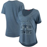 Add Dallas Cowboys Mitchell & Ness Women's Established Date V-Neck T-Shirt - Navy To Your NFL Collection