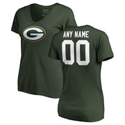 Add Green Bay Packers NFL Pro Line Women's Any Name & Number Logo Personalized T-Shirt - Green To Your NFL Collection