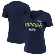 Add Seattle Seahawks G-III 4Her by Carl Banks Women's Post Season V-Neck T-Shirt - College Navy To Your NFL Collection