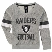 Add Oakland Raiders Girls Youth My City Boat Neck Pullover Sweatshirt - Gray To Your NFL Collection