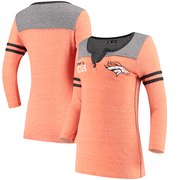 Add Denver Broncos 5th & Ocean by New Era Women's Long Sleeve Tri-Blend T-Shirt - Orange To Your NFL Collection