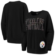 Add Pittsburgh Steelers G-III 4Her by Carl Banks Women's Superstar Pullover Sweatshirt – Black To Your NFL Collection