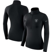 Add Oakland Raiders Nike Women's Team Logo Half-Zip Pullover Jacket - Black To Your NFL Collection