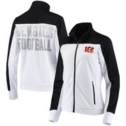 Add Cincinnati Bengals G-III 4Her by Carl Banks Women's Playmaker Full-Zip Track Jacket - White/Black To Your NFL Collection