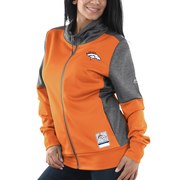 Add Denver Broncos Majestic Women's Speed Fly Lightweight Full-Zip Fleece Jacket - Orange To Your NFL Collection