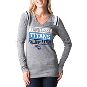 Add Tennessee Titans 5th & Ocean by New Era Women's Block Letter Tri-Blend Long Sleeve V-Neck T-Shirt - Heathered Gray To Your NFL Collection