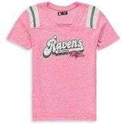 Add Baltimore Ravens New Era Girls Youth Star of the Game Tri-Blend T-Shirt – Pink To Your NFL Collection