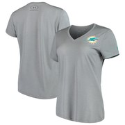 Add Miami Dolphins Under Armour Women's Combine Authentic Novelty Performance V-Neck T-Shirt - Heathered Gray To Your NFL Collection