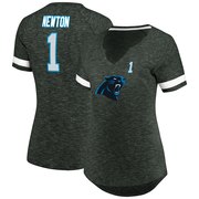 Add Cam Newton Carolina Panthers Majestic Women's My Guy Name & Number Notch V-Neck T-Shirt – Charcoal To Your NFL Collection