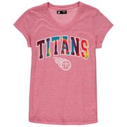 Add Tennessee Titans 5th & Ocean by New Era Girls Youth Tie-Dye Tri-Blend V-Neck T-Shirt - Pink To Your NFL Collection