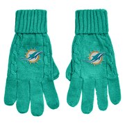 Add Miami Dolphins Women's Cable Knit Gloves – Aqua To Your NFL Collection