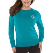 Add Miami Dolphins Touch by Alyssa Milano Women's Star Player Sweatshirt - Aqua To Your NFL Collection